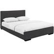 Camden Isle Gray Fabric Queen Hindes Upholstered Platform Bed