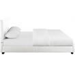 Camden Isle White Faux Leather King Hindes Upholstered Platform Bed