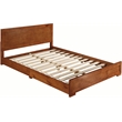Camden Isle Queen Cherry Finish Trent Wooden Platform Bed with Slat System