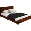 Camden Isle King Brown Walnut Finish Trent Wooden Platform Bed with Slat System