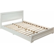 Camden Isle King Trent Wooden Platform Bed in White Finish with Full Slat System