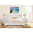 Camden Isle King Trent Wooden Platform Bed in White Finish with Full Slat System