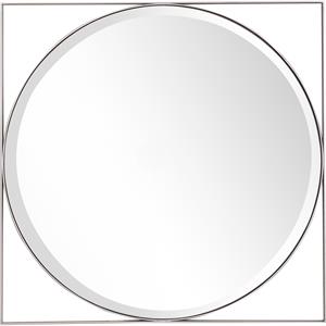 camden isle covington round wall mirror with iron frame