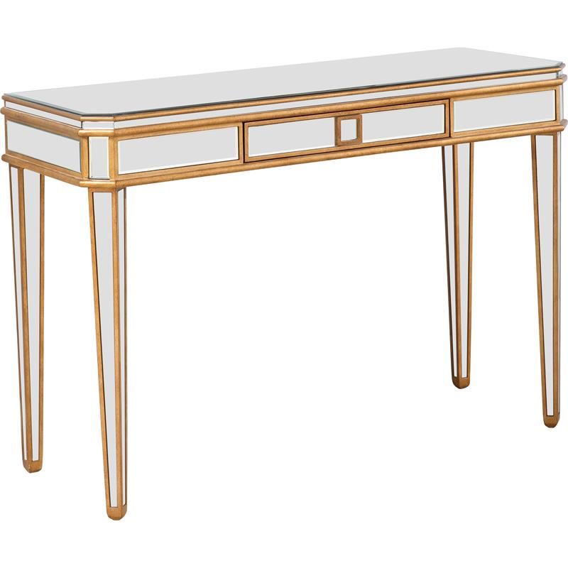 Camden Isle Finley 1 Drawer Mirrored Glass Console Table