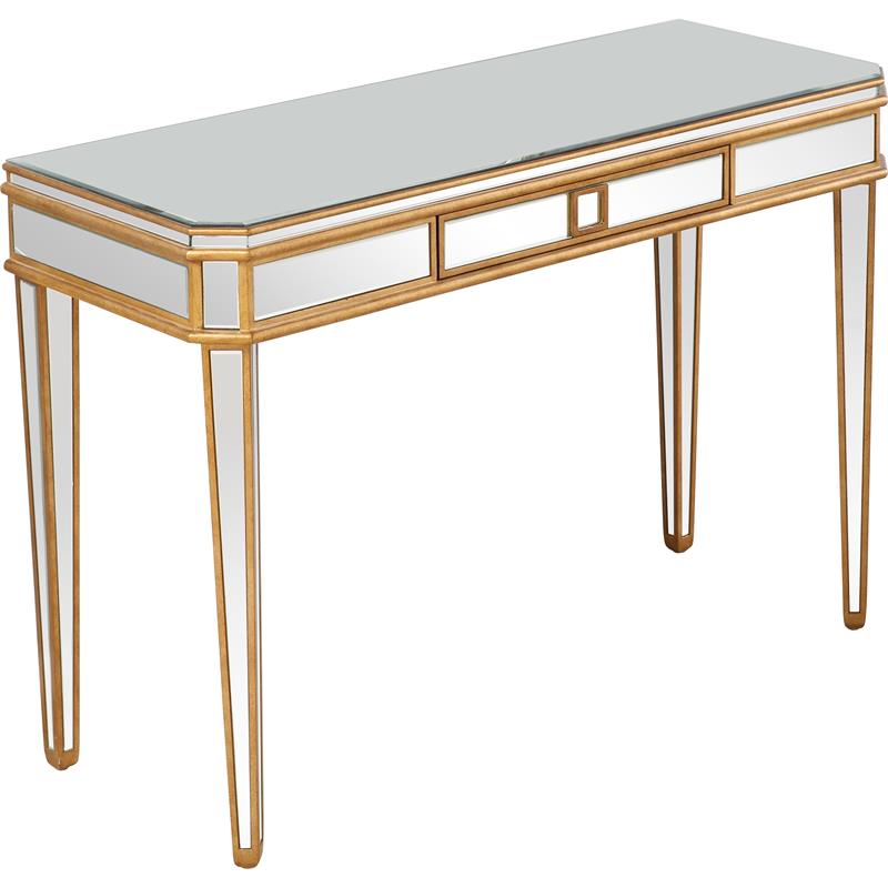 Camden Isle Finley 1 Drawer Mirrored Glass Console Table