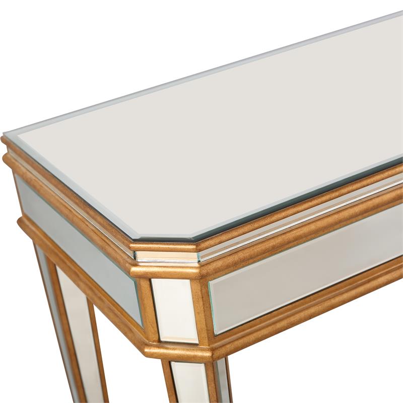 Camden Isle Finley 1 Drawer Mirrored Glass Console Table