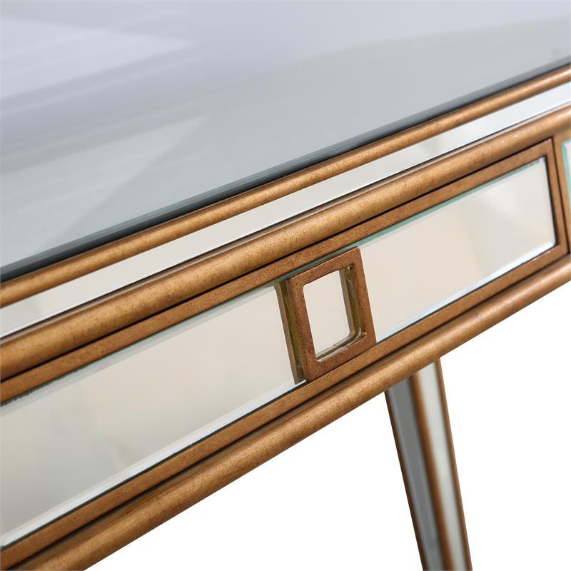 Camden Isle Finley 1 Drawer Mirrored Glass Console Table