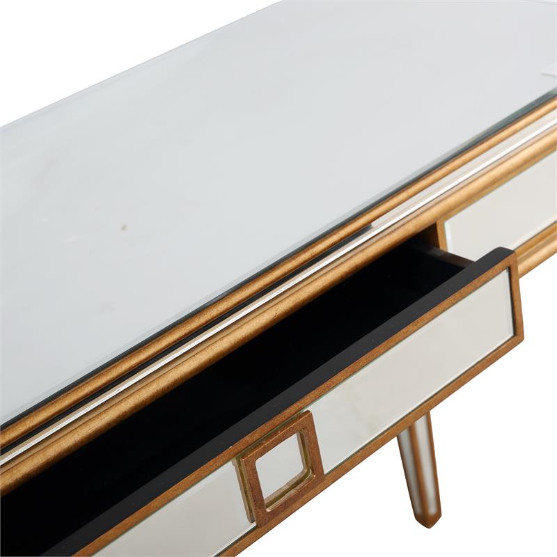 Camden Isle Finley 1 Drawer Mirrored Glass Console Table