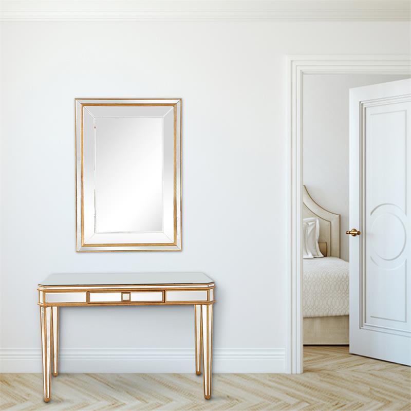 Camden Isle Finley 1 Drawer Mirrored Glass Console Table