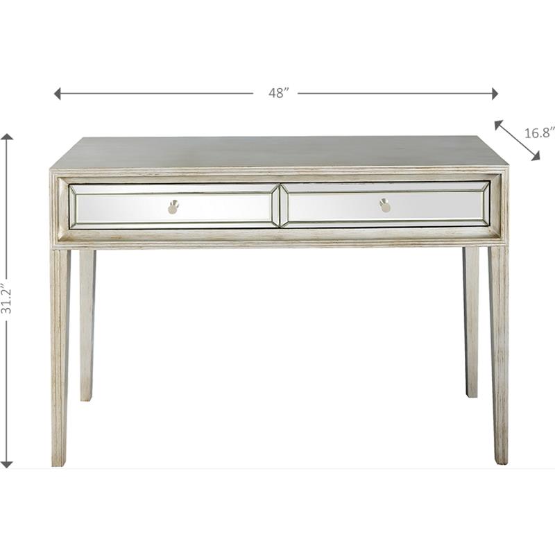 Camden Isle Delaney Mirrored Glass Console Table