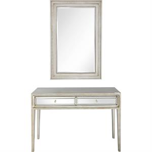 camden isle delaney wall mirror and mirrored console table