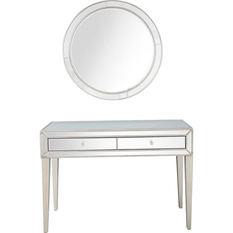 Camden Isle Alice Wall Mirror and Mirrored Glass Console Table