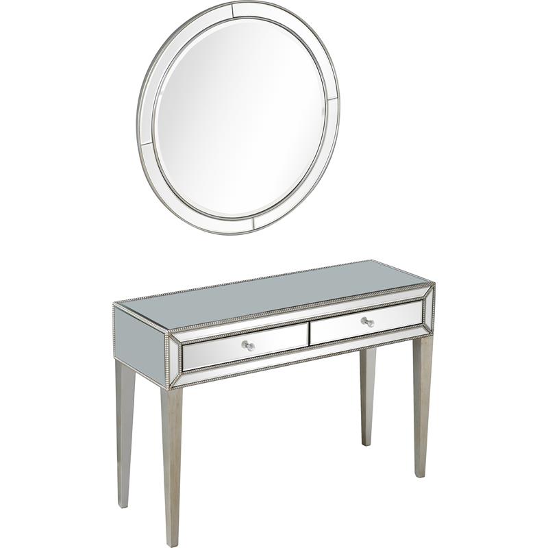 Camden Isle Alice Wall Mirror and Mirrored Glass Console Table