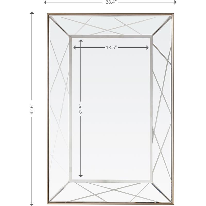 Camden Isle Insley Wall Mirror with Champagne Frame