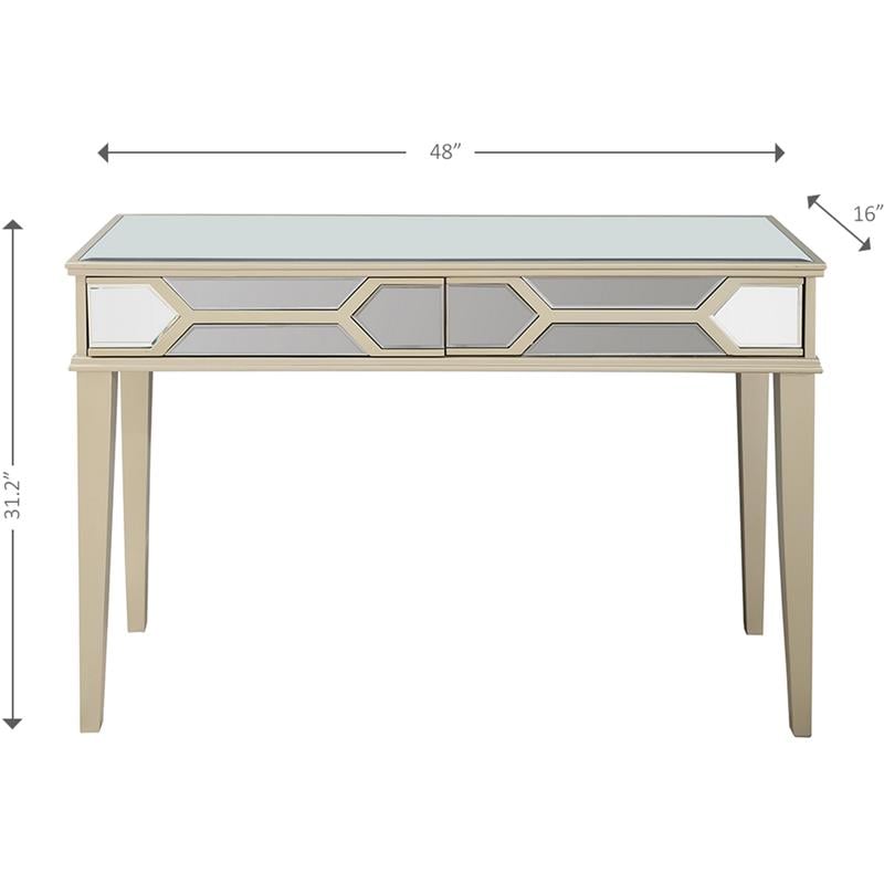 Camden Isle Keeley Mirrored Glass Console Table