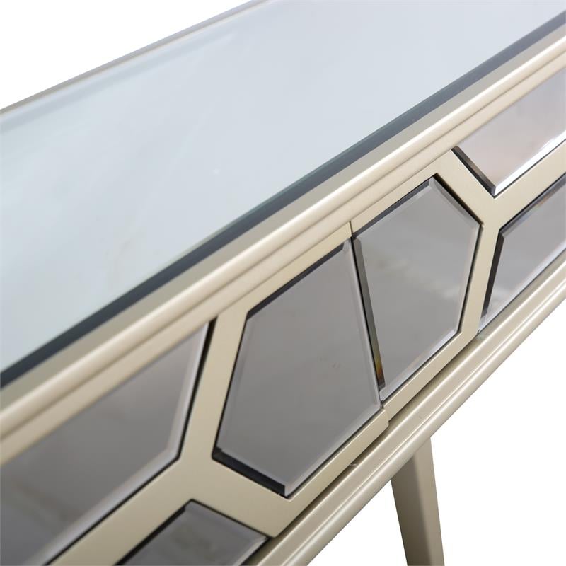 Camden Isle Keeley Mirrored Glass Console Table