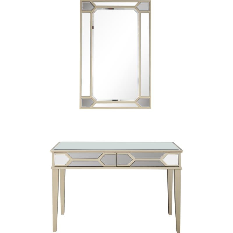 Camden Isle Keeley Wall Mirror and Mirrored Console Table