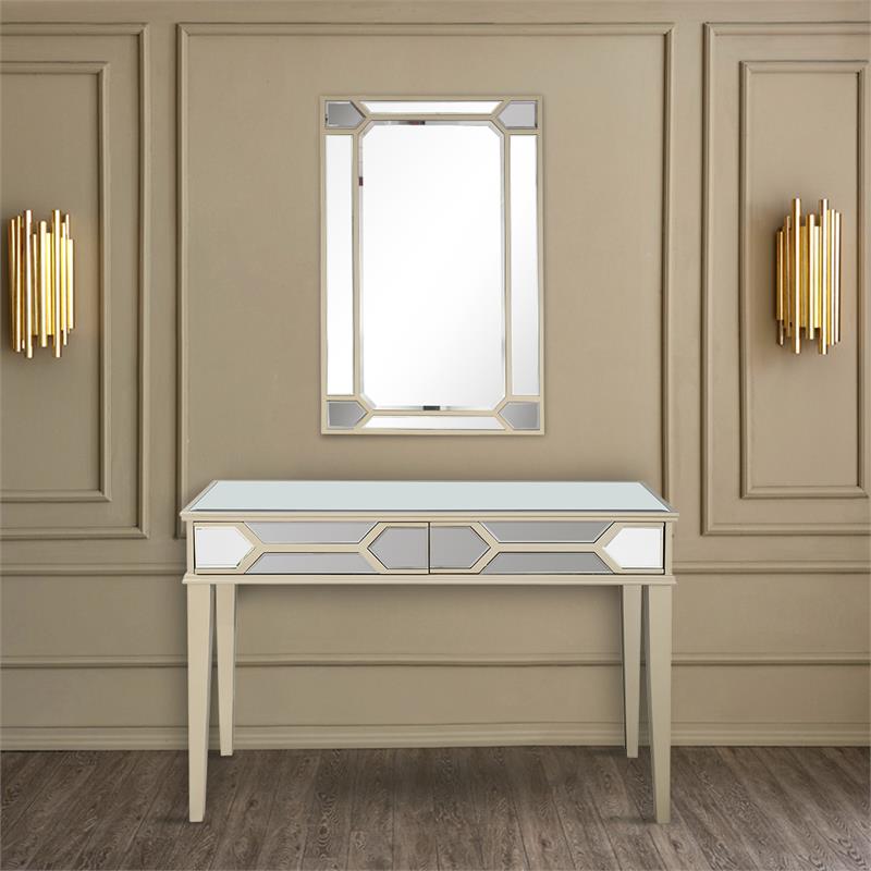 Camden Isle Keeley Wall Mirror and Mirrored Console Table