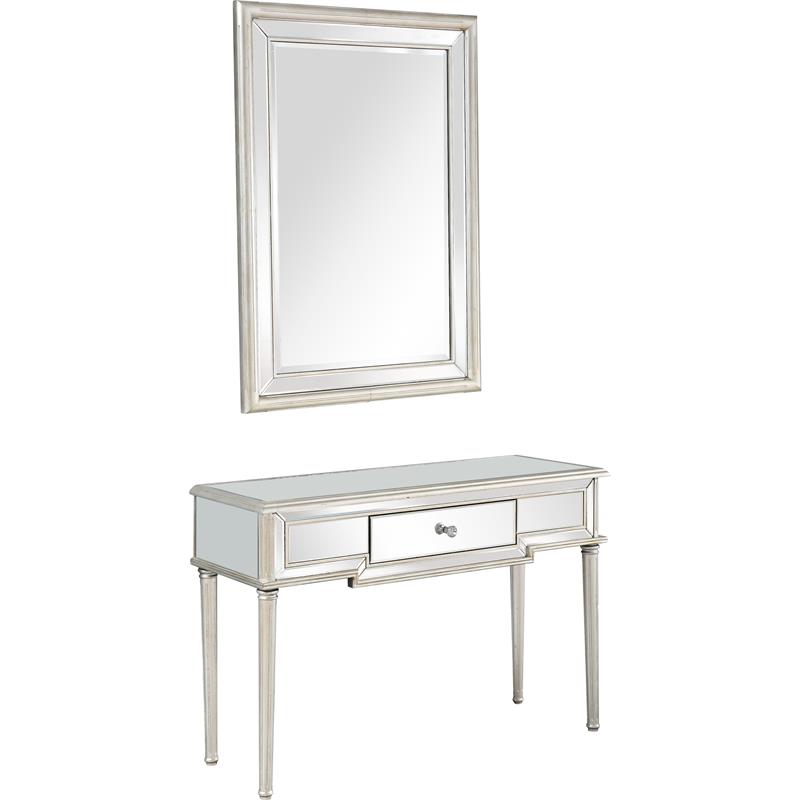 Camden Isle Morgan Wall Mirror and Mirrored Glass Console Table