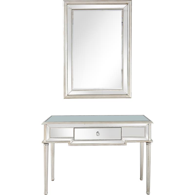 Camden Isle Morgan Wall Mirror and Mirrored Glass Console Table