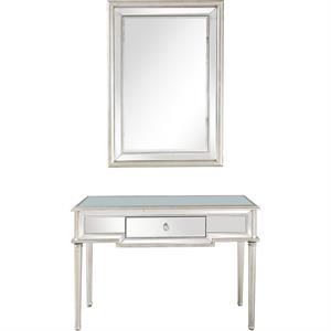 camden isle morgan wall mirror and mirrored console table