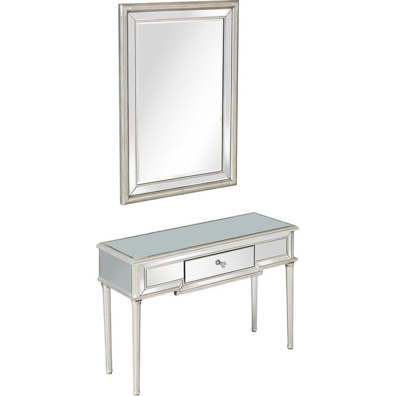 Camden Isle Morgan Wall Mirror and Mirrored Glass Console Table