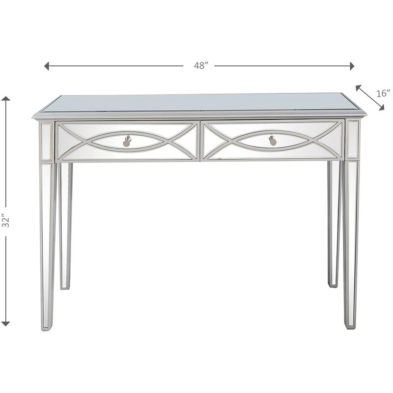 Camden Isle Helena Mirrored Glass Console Table