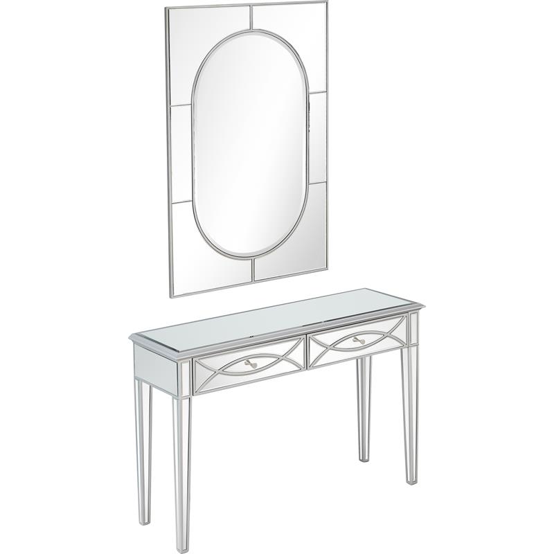 Camden Isle Helena Wall Mirror and Mirrored Glass Console Table