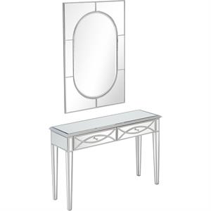 camden isle helena wall mirror and mirrored console table