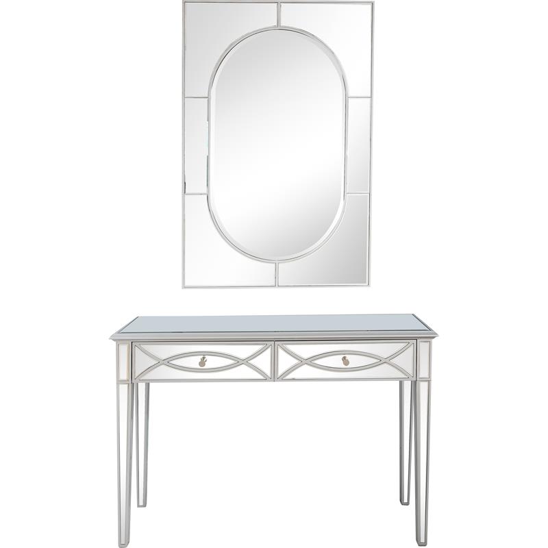 Camden Isle Helena Wall Mirror and Mirrored Glass Console Table