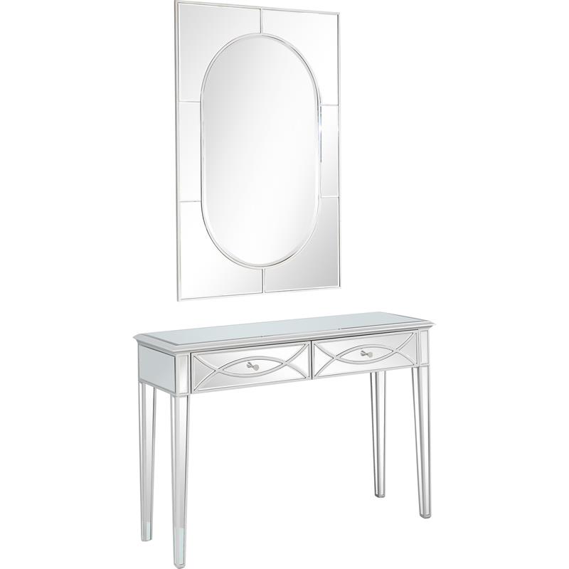 Camden Isle Helena Wall Mirror and Mirrored Glass Console Table