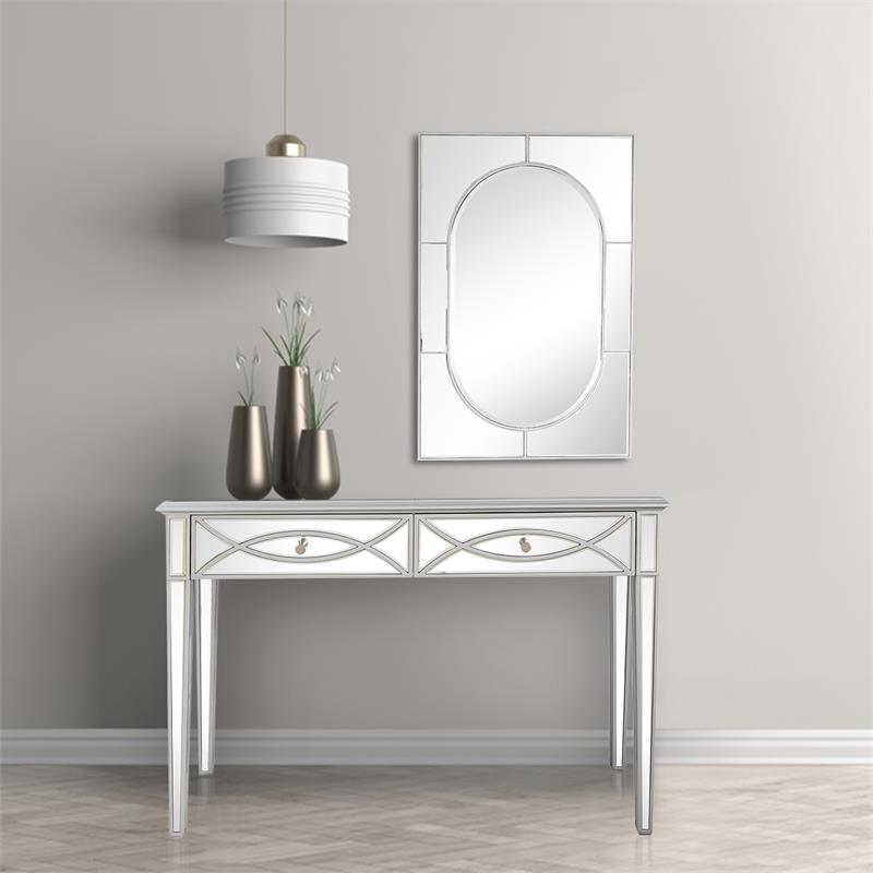 Camden Isle Helena Wall Mirror and Mirrored Glass Console Table