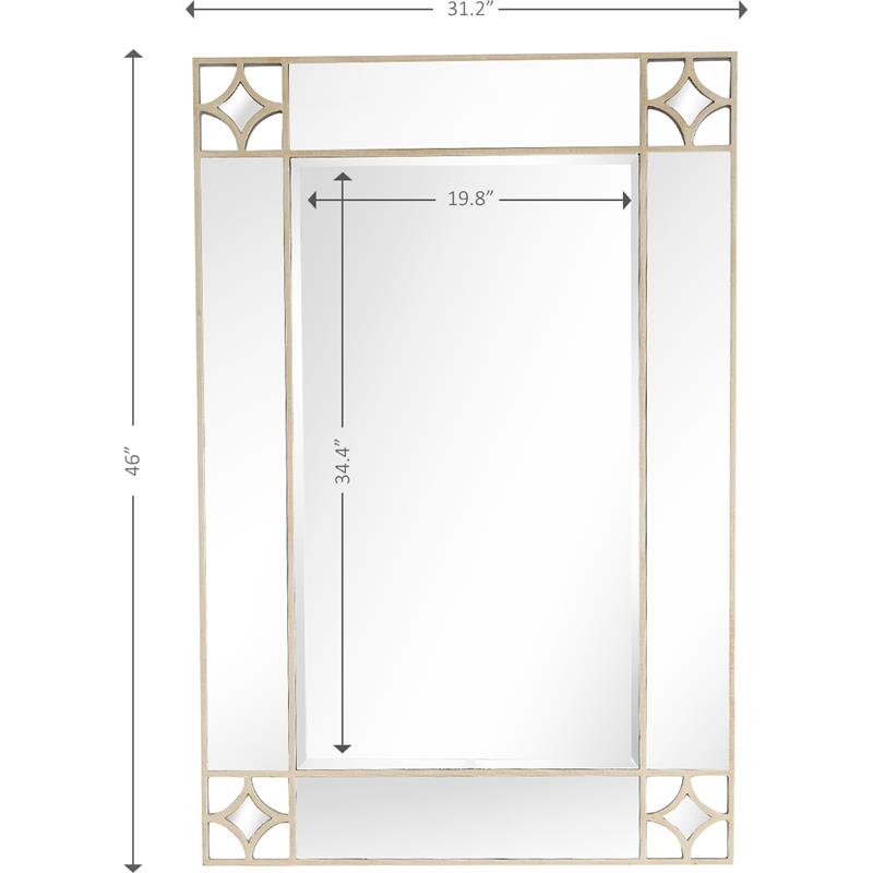 Camden Isle Huxley Wall Mirror with Champagne Finish Frame