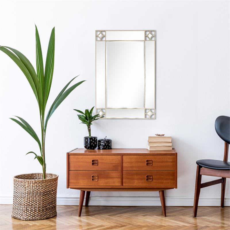 Camden Isle Huxley Wall Mirror with Champagne Finish Frame