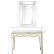 Camden Isle Huxley Wall Mirror and Mirrored Glass Console Table