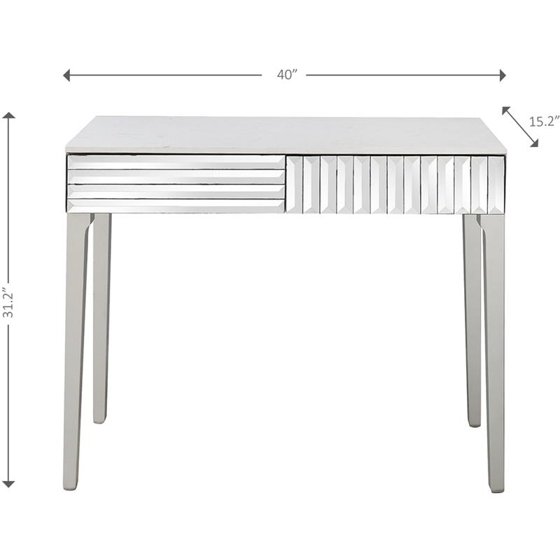 Camden Isle Carla Mirrored Glass Console Table