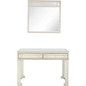 camden isle aubrey wall mirror and mirrored console table