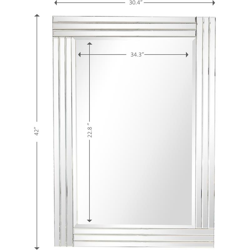 Camden Isle Holly Wall Mirror with Mirrored Frame