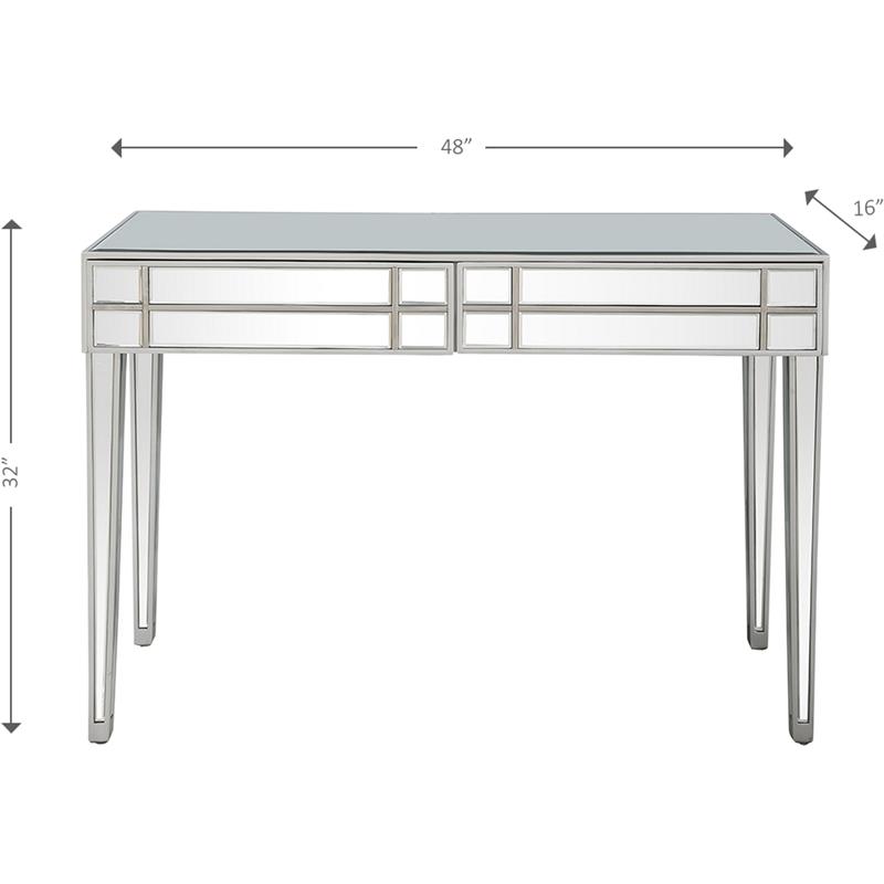Camden Isle Vera Mirrored Glass Console Table