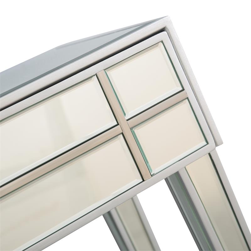 Camden Isle Vera Mirrored Glass Console Table