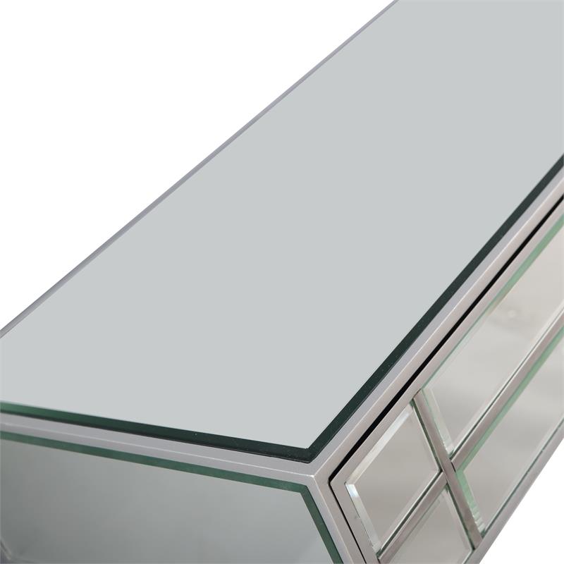 Camden Isle Vera Mirrored Glass Console Table