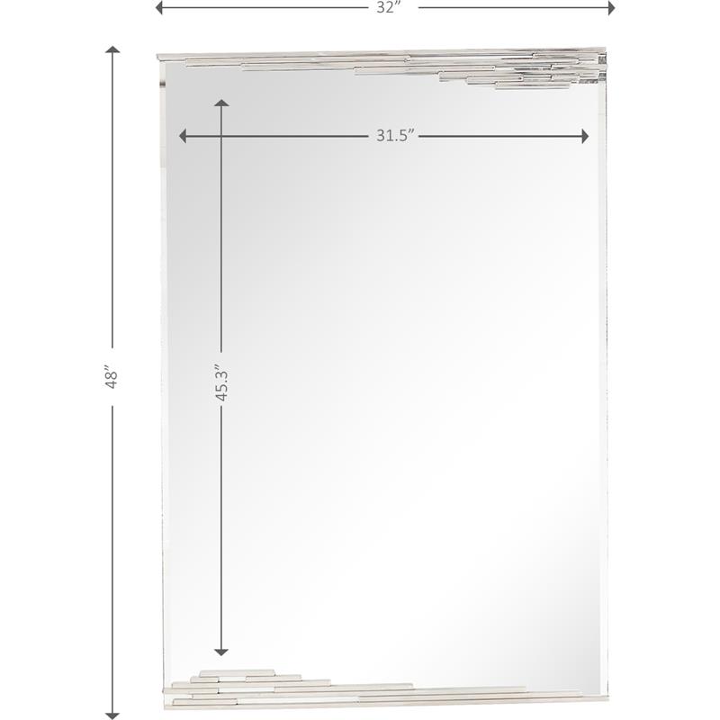 Camden Isle Skylar Wall Mirror with Stainless Steel Frame