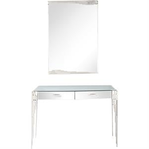 camden isle skylar wall mirror and mirrored console table