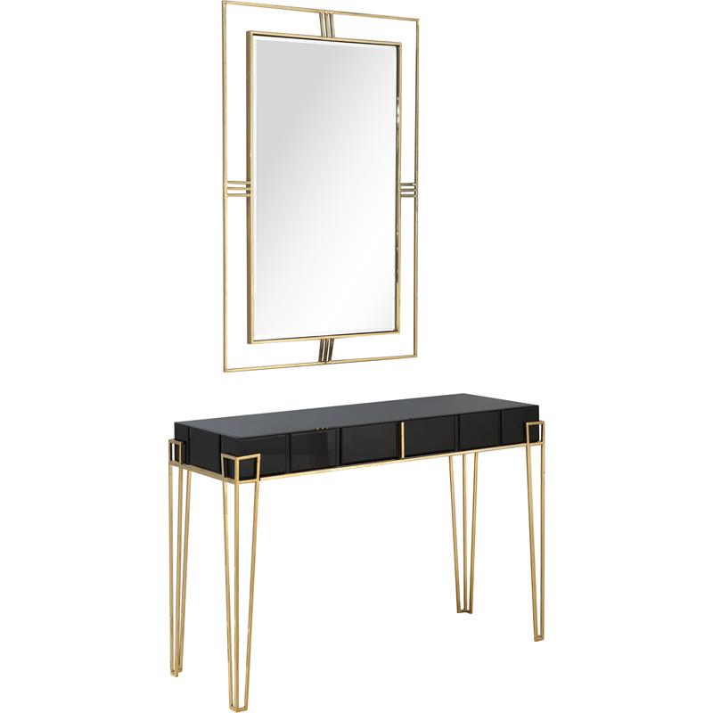 Camden Isle Daria Wall Mirror and Mirrored Glass Console Table