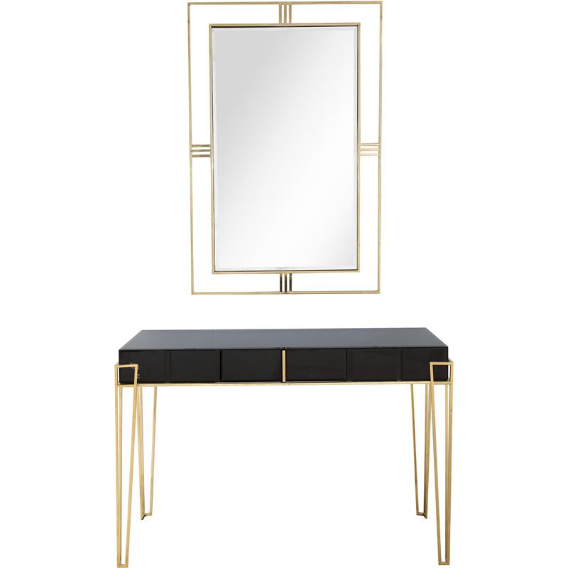 Camden Isle Daria Wall Mirror and Mirrored Glass Console Table