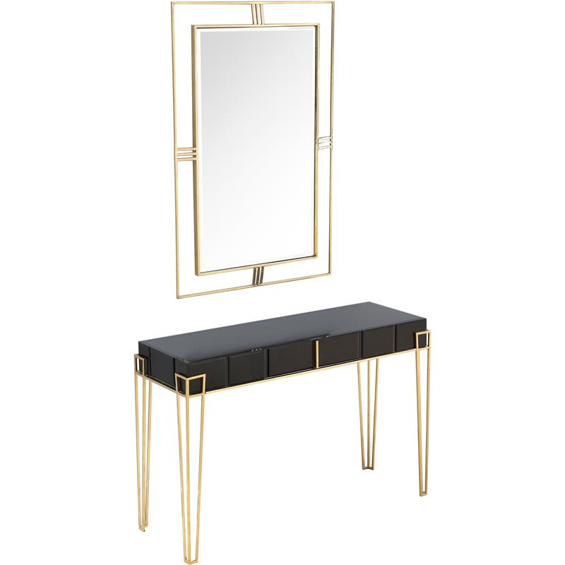 Camden Isle Daria Wall Mirror and Mirrored Glass Console Table