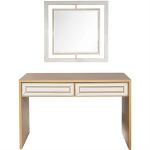 camden isle virginia wall mirror and mirrored console table
