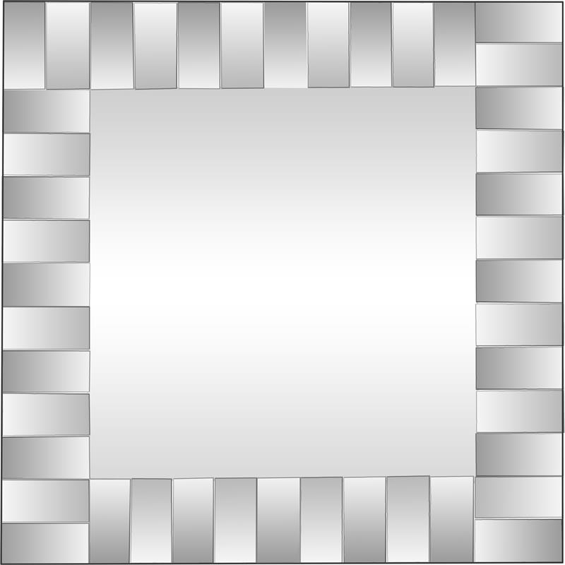 Camden Isle Rialto Wall Mirror with Alternating Mirrored Frame