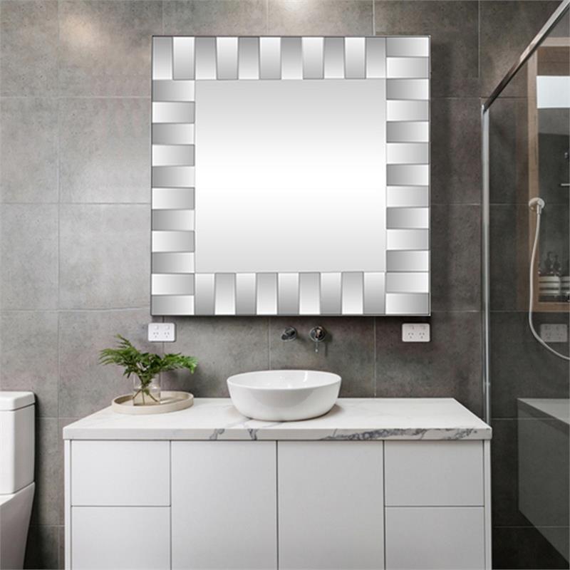 Camden Isle Rialto Wall Mirror with Alternating Mirrored Frame