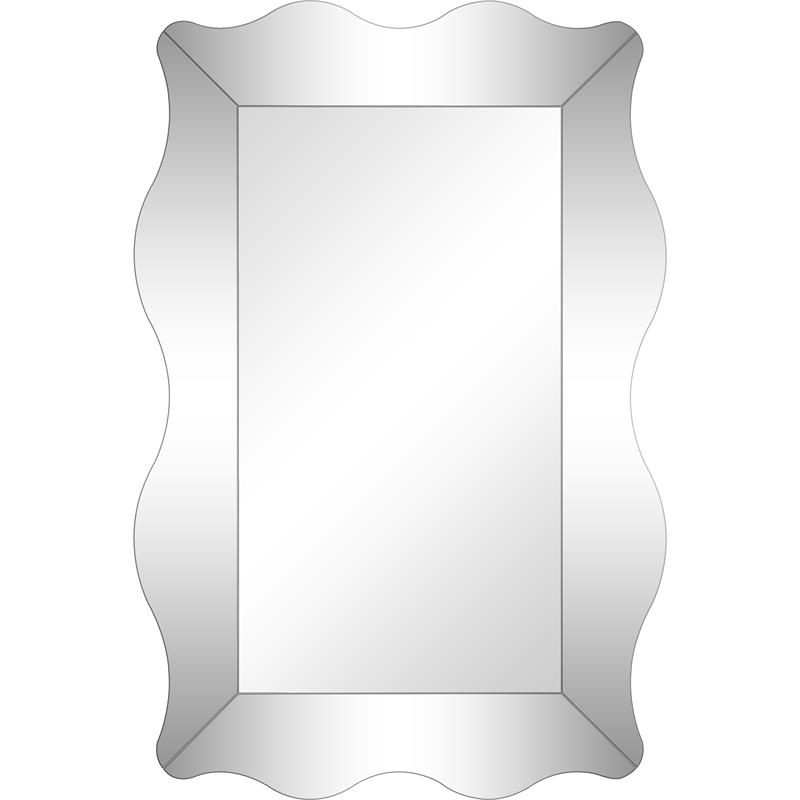 Camden Isle Antonella Glass Wall Mirror with Mirrored Frame